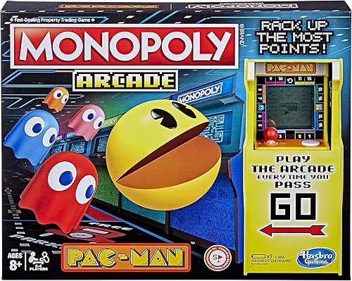 Monopoly Arcade Pac-Man Juego de mesa para niños de 8 años en adelante; incluye unidad bancaria y arcade disponible en Yaxa Costa Rica