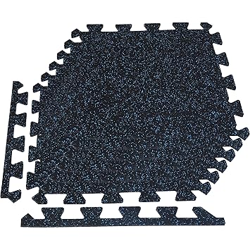 Kobo 8 mm EPDM Rubber Interlocking Tiles Commercial Quality, Puzzle Exercise Mat, Protective Flooring for Gym Equipment and Cushion for Workouts (Imported) (8)