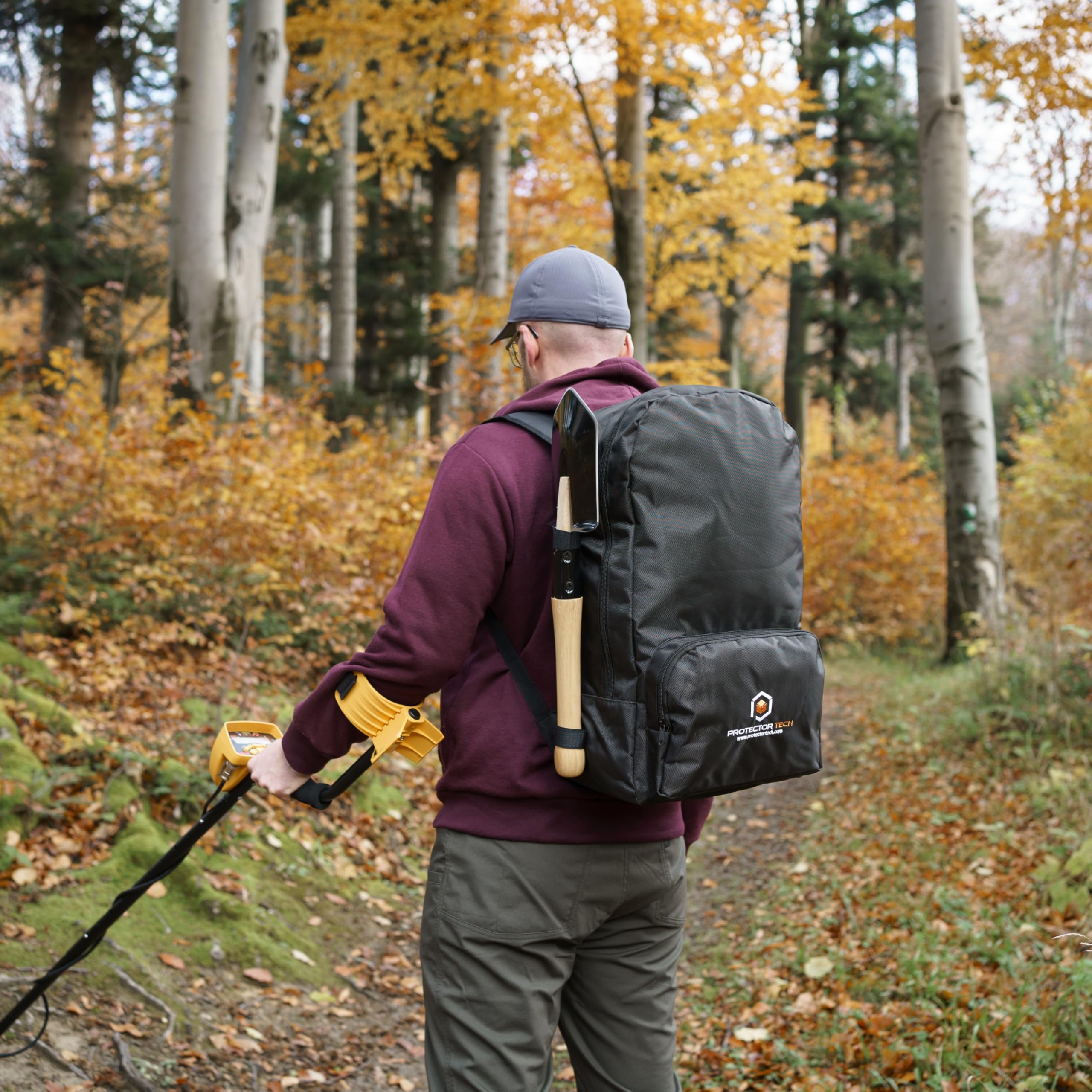 HD Rucksack für Metalldetektor und Zubehör - mit Schaufelhalterung