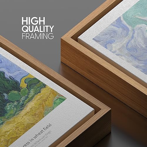 Miniatura 5 de SIGNWIN Lienzo enmarcado para pared, La noche estrellada por Vincent Van Gogh, impresiones en lienzo para decoración del hogar, sala de estar,