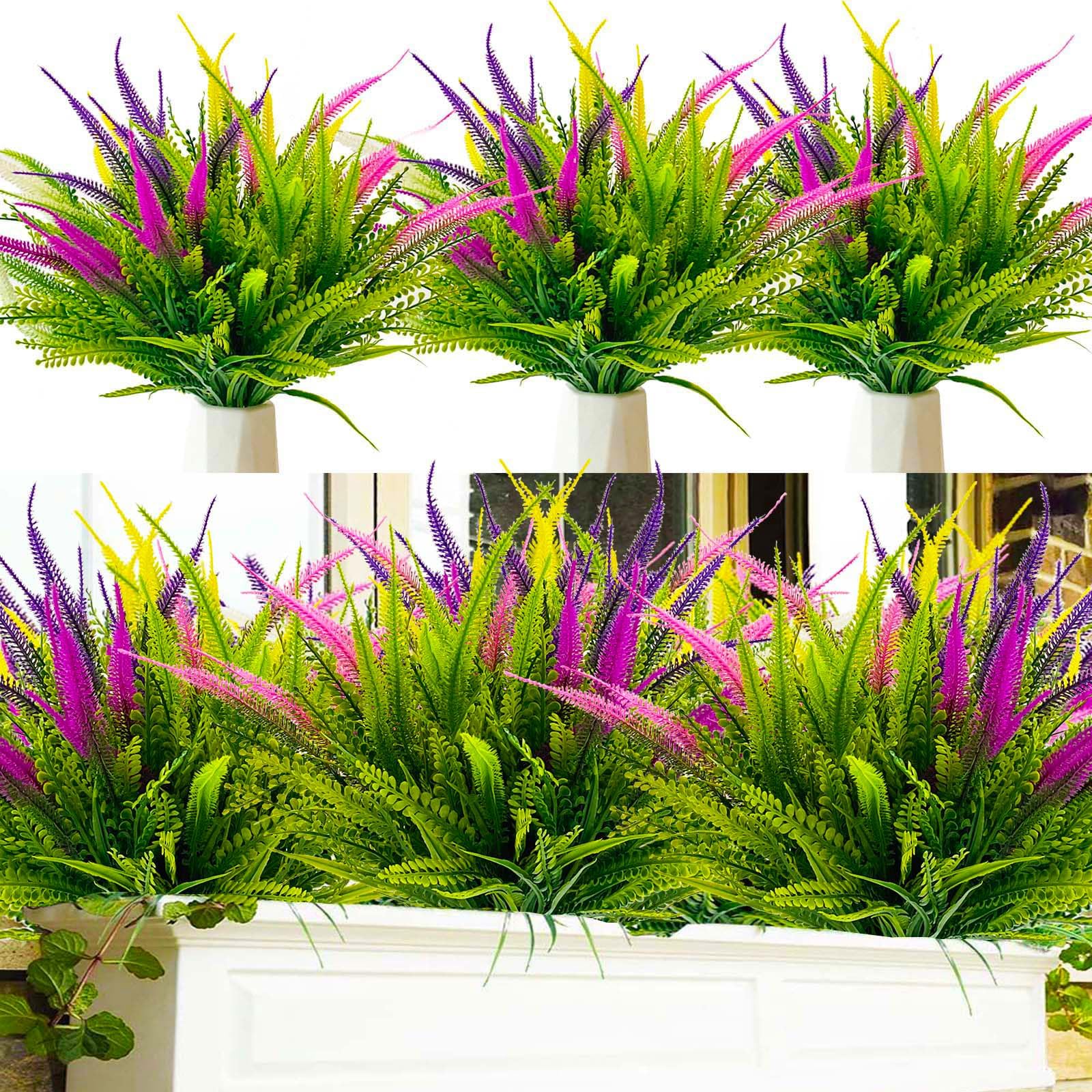 12 Künstliche Lavendelsträucher - UV-beständig Für Garten & Wohnung, 38 Cm Hoch