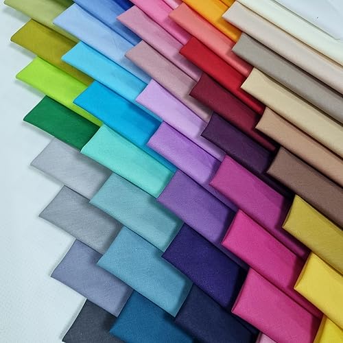 Miniatura 3 de Juego de 50 piezas de tela de algodón multicolor 100 % algodón de 8 x 8 pulgadas (8.1 in x 8.1 in) para coser acolchados, cuadros de tela