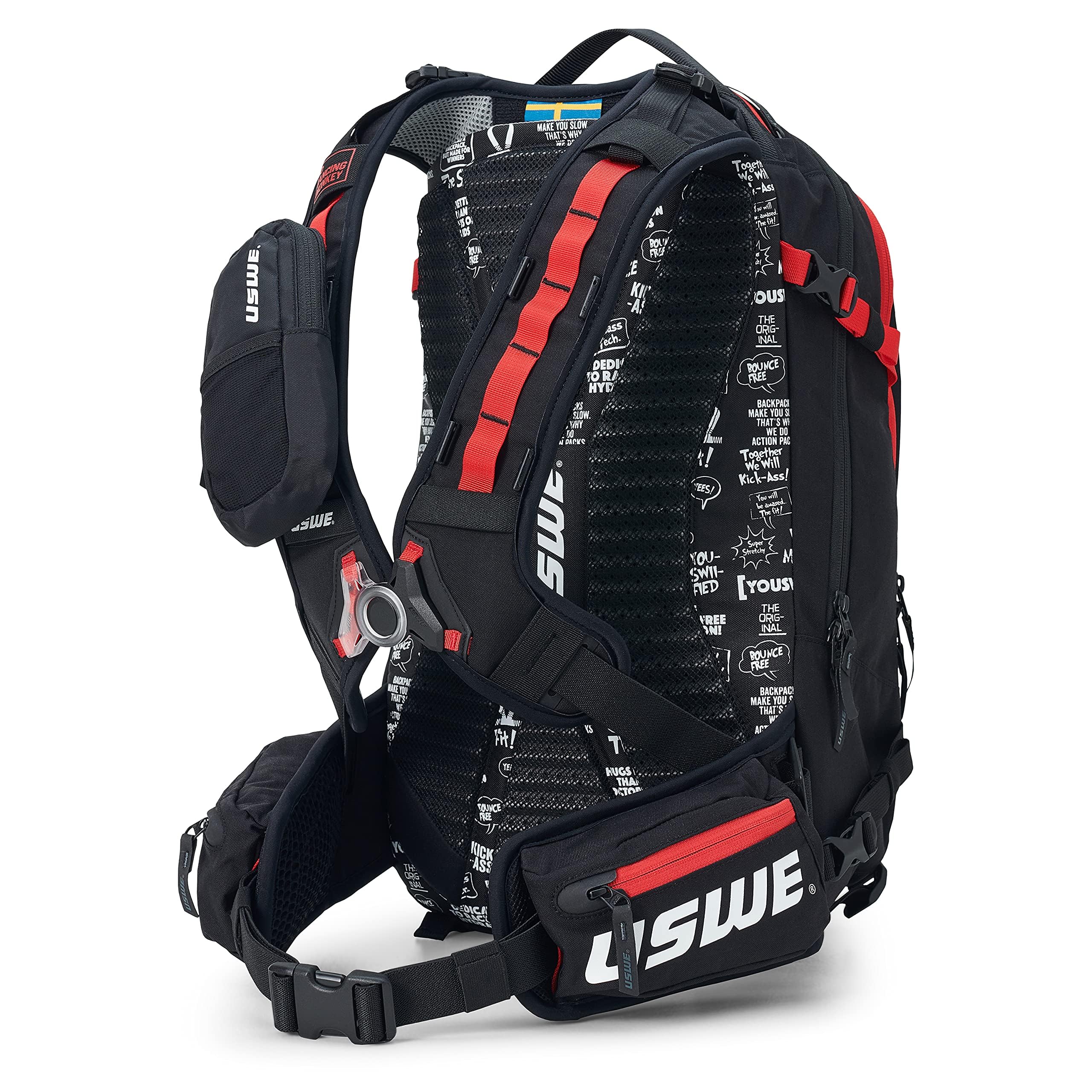 USWE Core Backpack, a High End Daypack for Enduro, Dirtbike, Moto, Black (25L USWE Red)