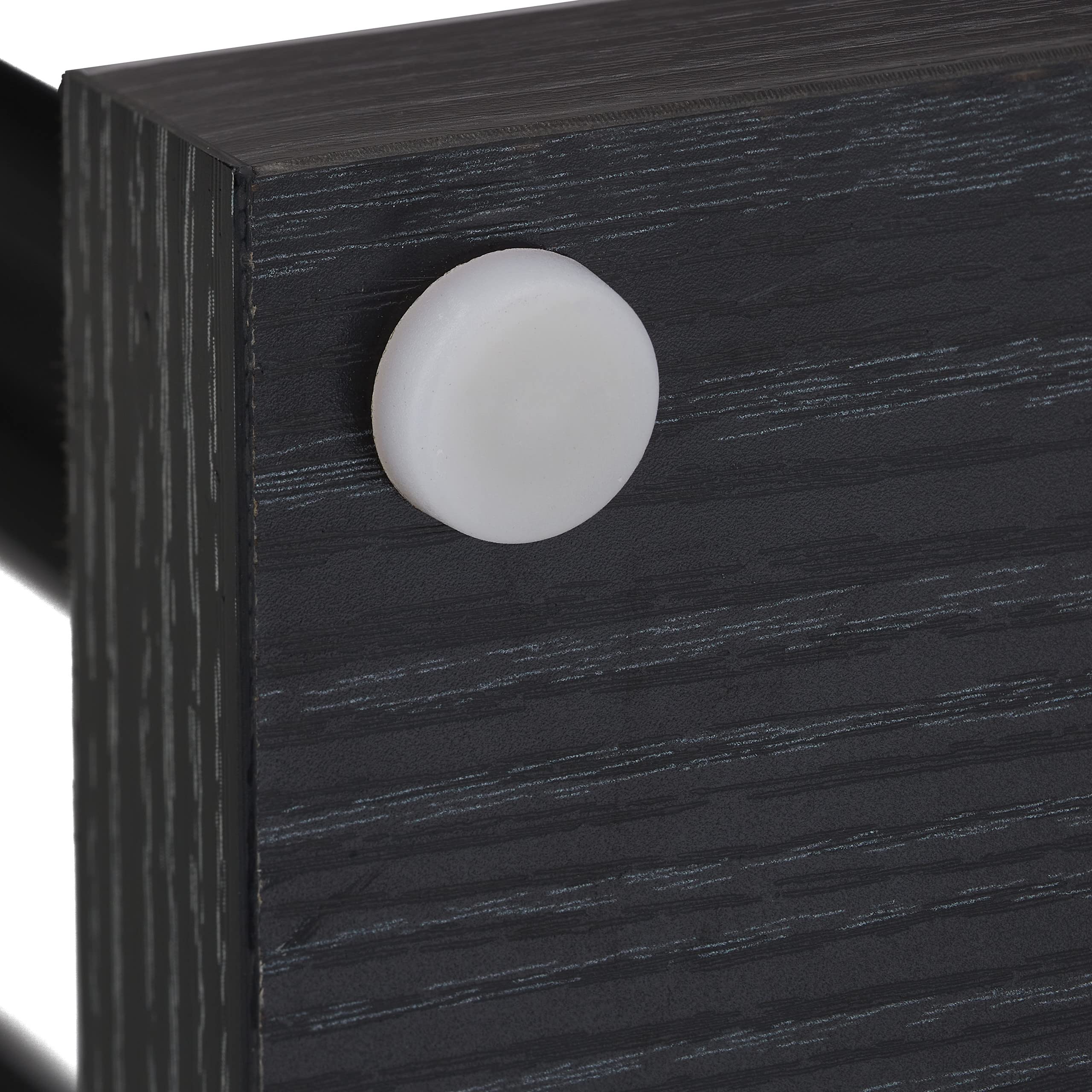 Relaxdays Étagère à Plantes, escalier Fleurs, 5 Niveaux, HLP 117 x 43 x 22 cm, Acier MDF, Support intérieur, Noir