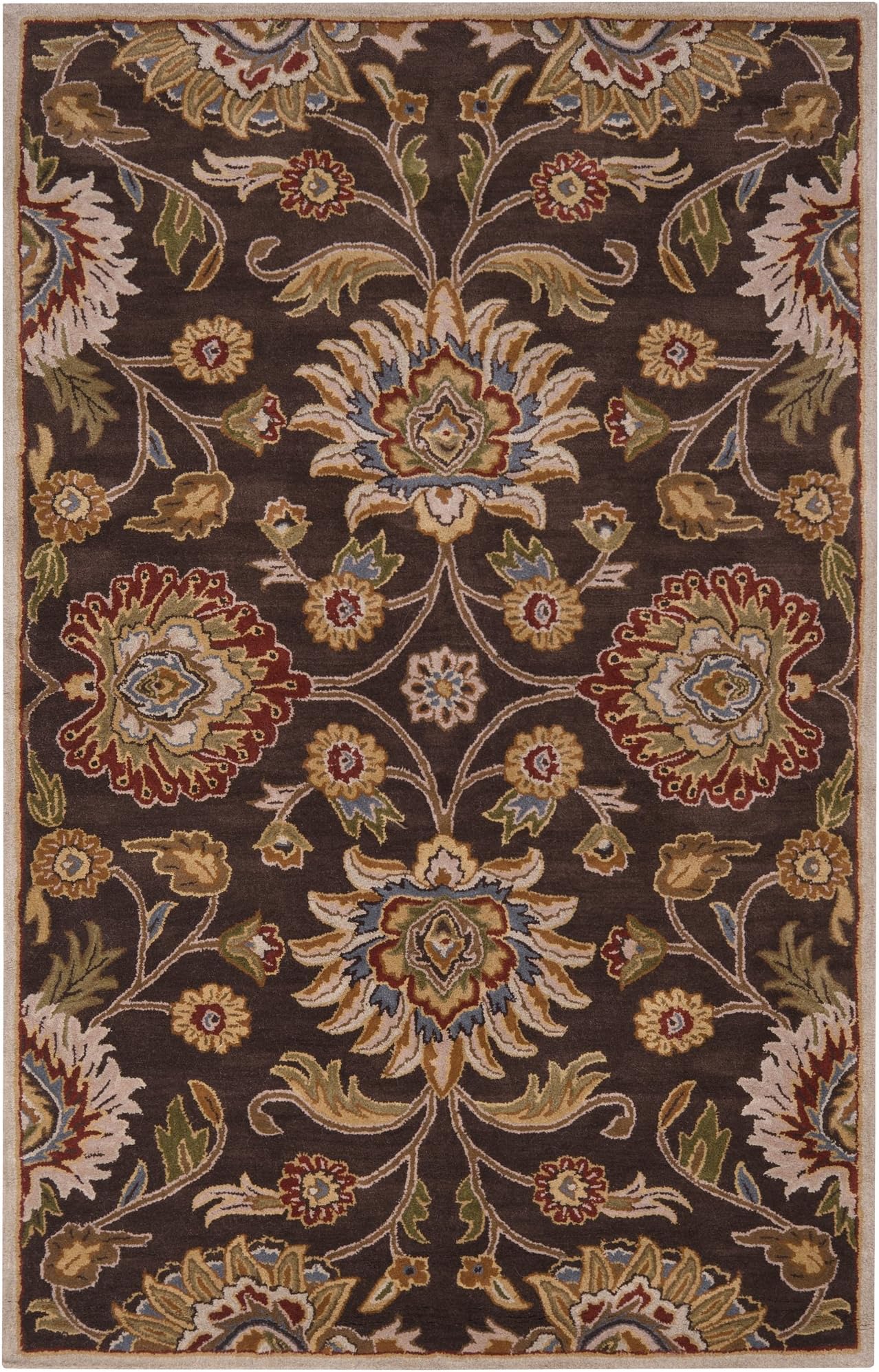 Surya Caesar Hand Tufted Classic Rug, 2-Feet by 3-Feet, Chocolate