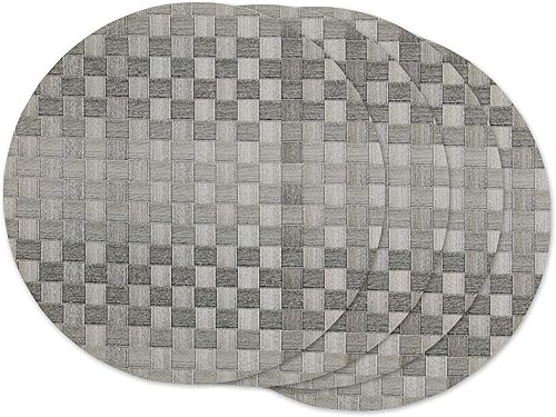 Miniatura 8 de DII Colección de mesa de PVC, diseño de cesta, tejido decorativo, juego de manteles individuales, 11.9x17.4, natural