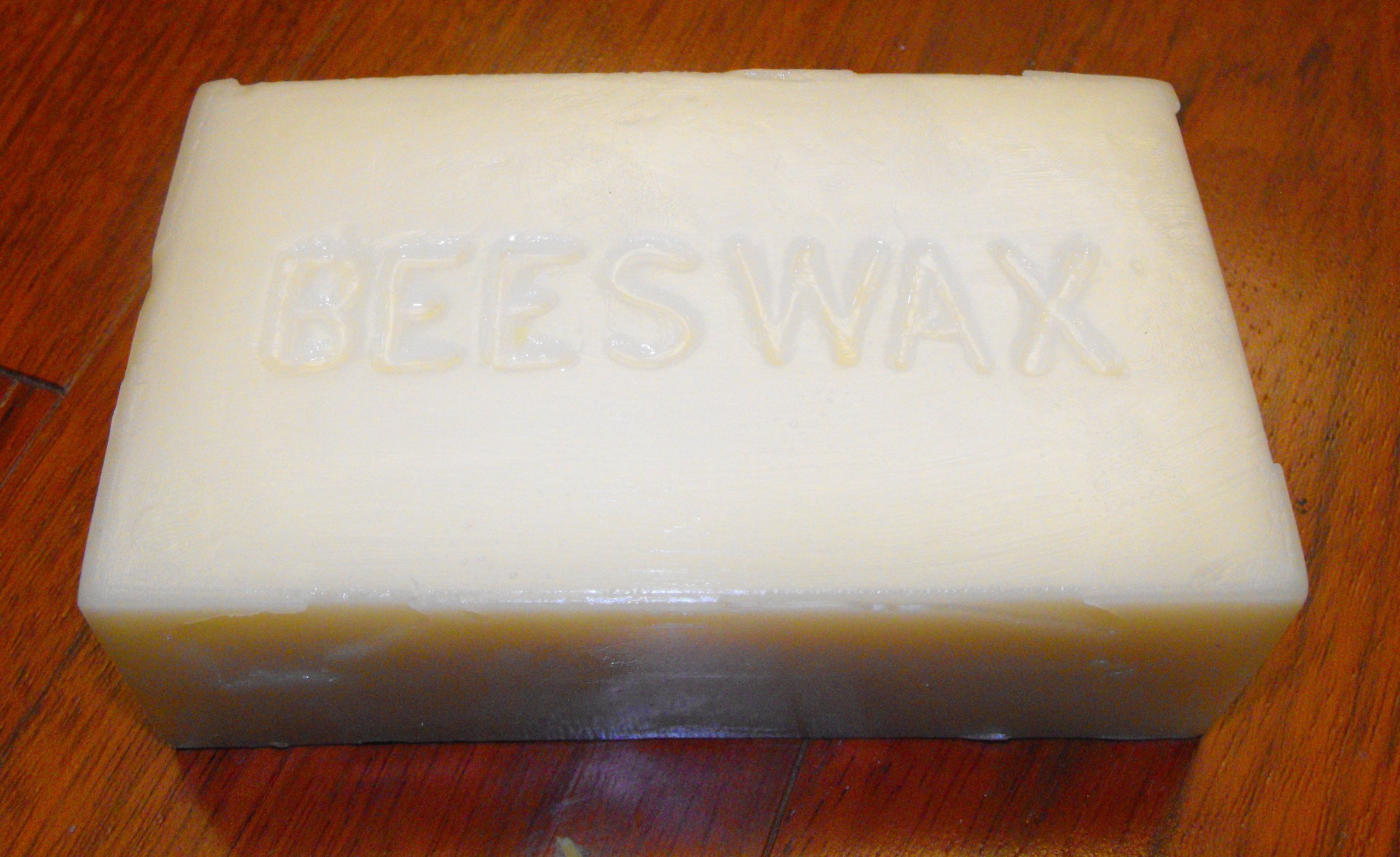 Larkin SupplySpecial White Beeswax 1lb Block - Imprinted As Shown Pure Beeswax