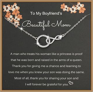 To Boyfriend's Mom Necklace, Infinity Necklace for Women