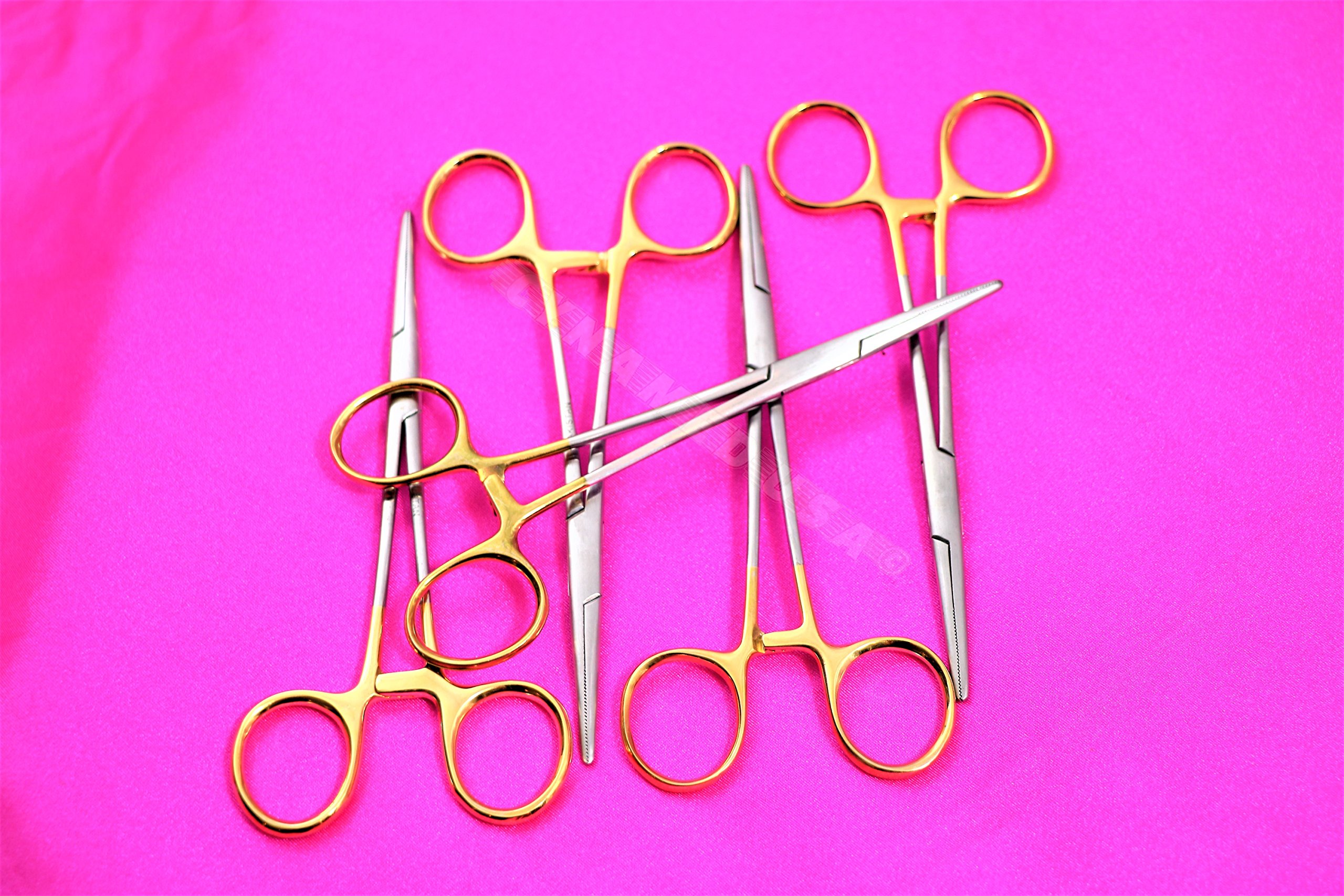 New 5 O.R Grade Gold HEMOSTATS/Locking Forceps 5.5