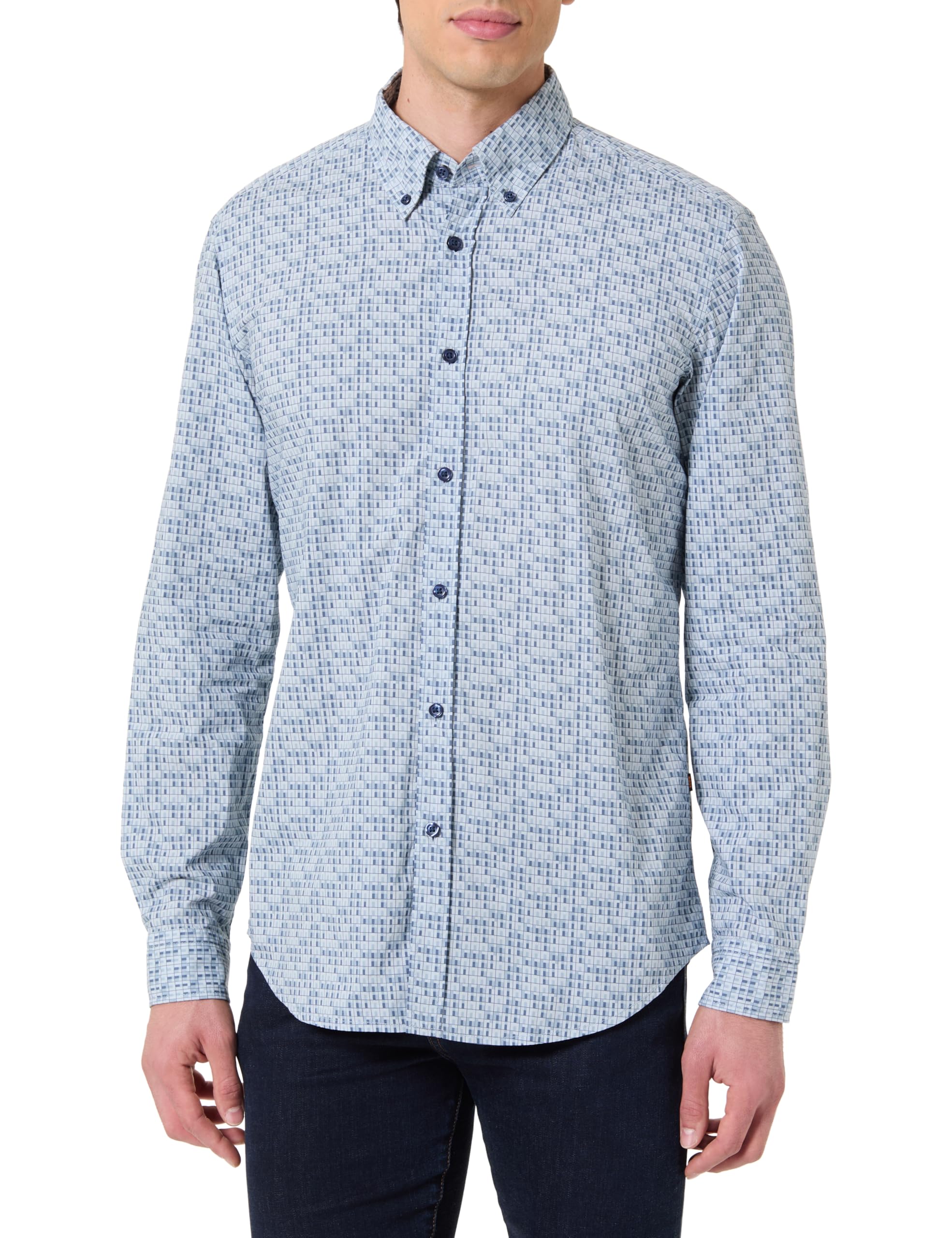 BOSS Men's Rickert_m Shirt, Open Blue, XXL
