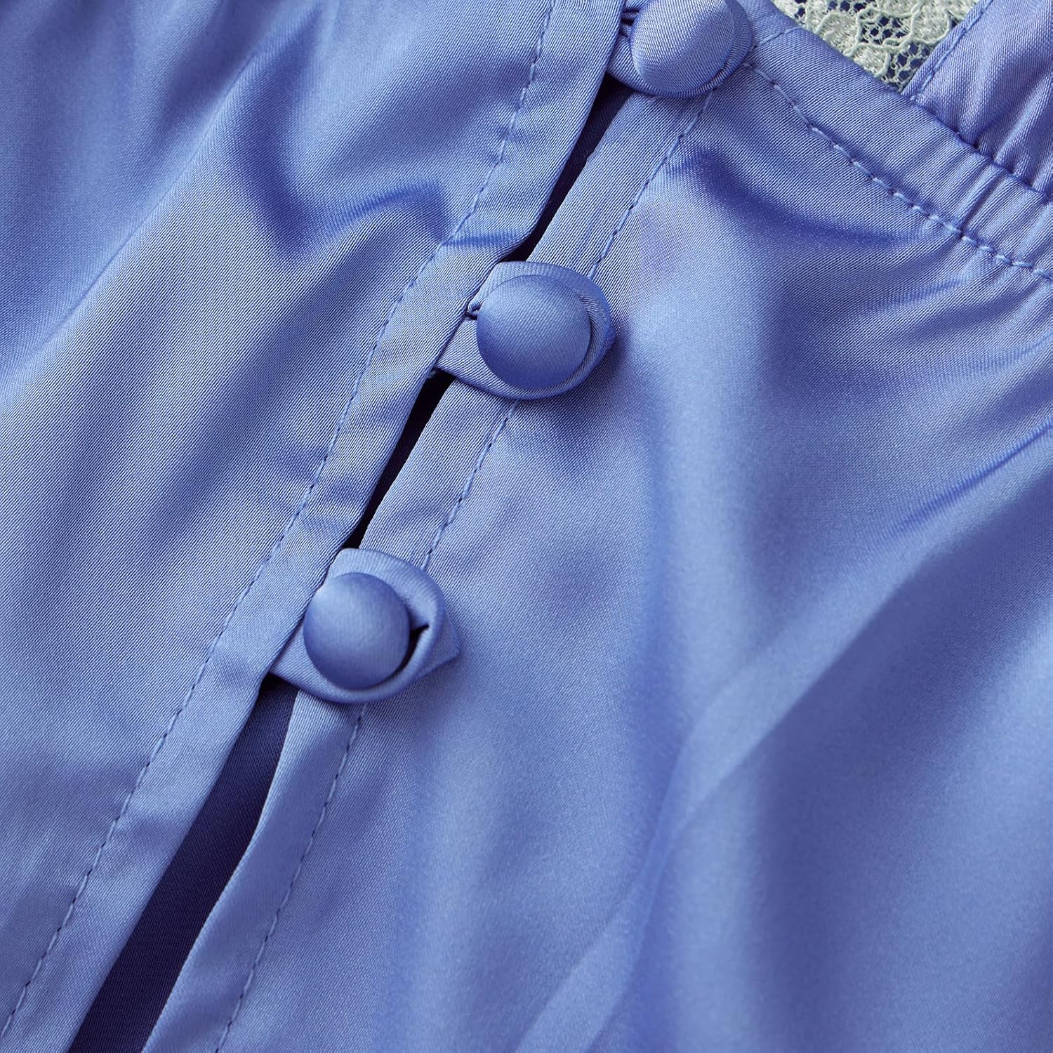 Yoawdats Women Silk Lace Pajama Set Sexy V Neck Lace Trim Cami Top and Pants Satin Sleepwear Y2k 2 Piece Silky Pjs Loungewear - Image 5