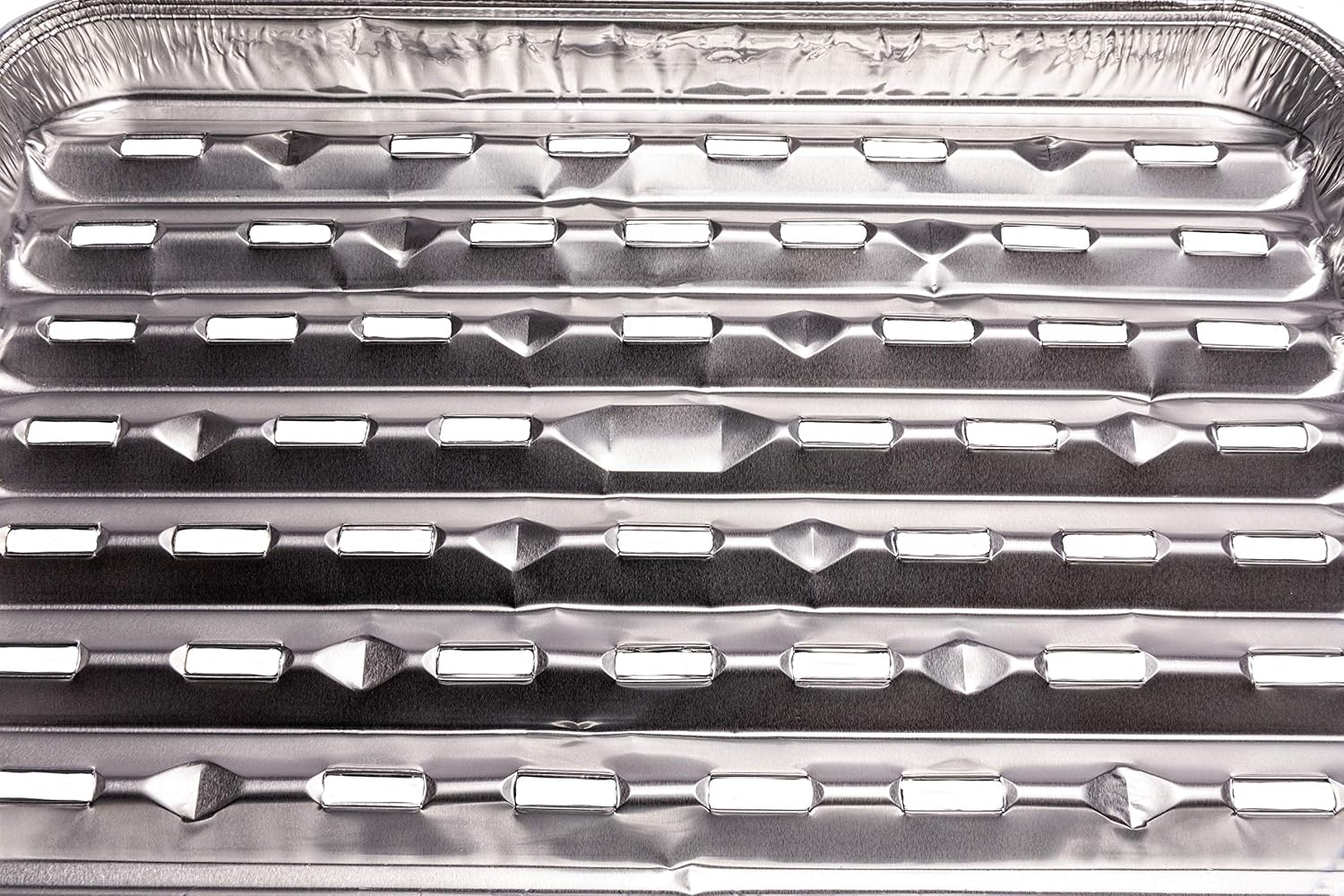 J-Line Design Aluminum Grill Toppers Complete with Silicone Basting Brush and Stainless Steel Mini Tongs - 18-Pack Disposable 13.25 by 9 Inch Pans with Holes for Barbecue Grill Grate : Patio, Lawn & Garden