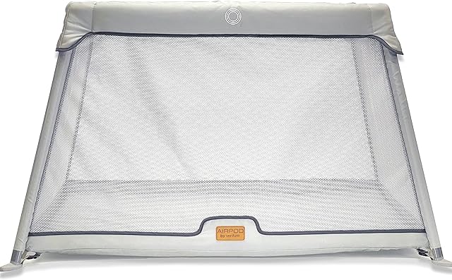 Venture Airpod Travel Cot Includes Foam Mattress and Carry Bag 100 x 60cm (Silver) - Mother & Baby Awards 2021 Winner