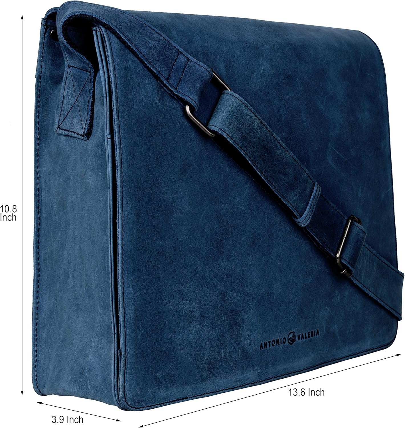 Antonio Valeria Albert Brown Premium Oily Wash Leather Messenger Bag for Men : Clothing, Shoes & Jewelry