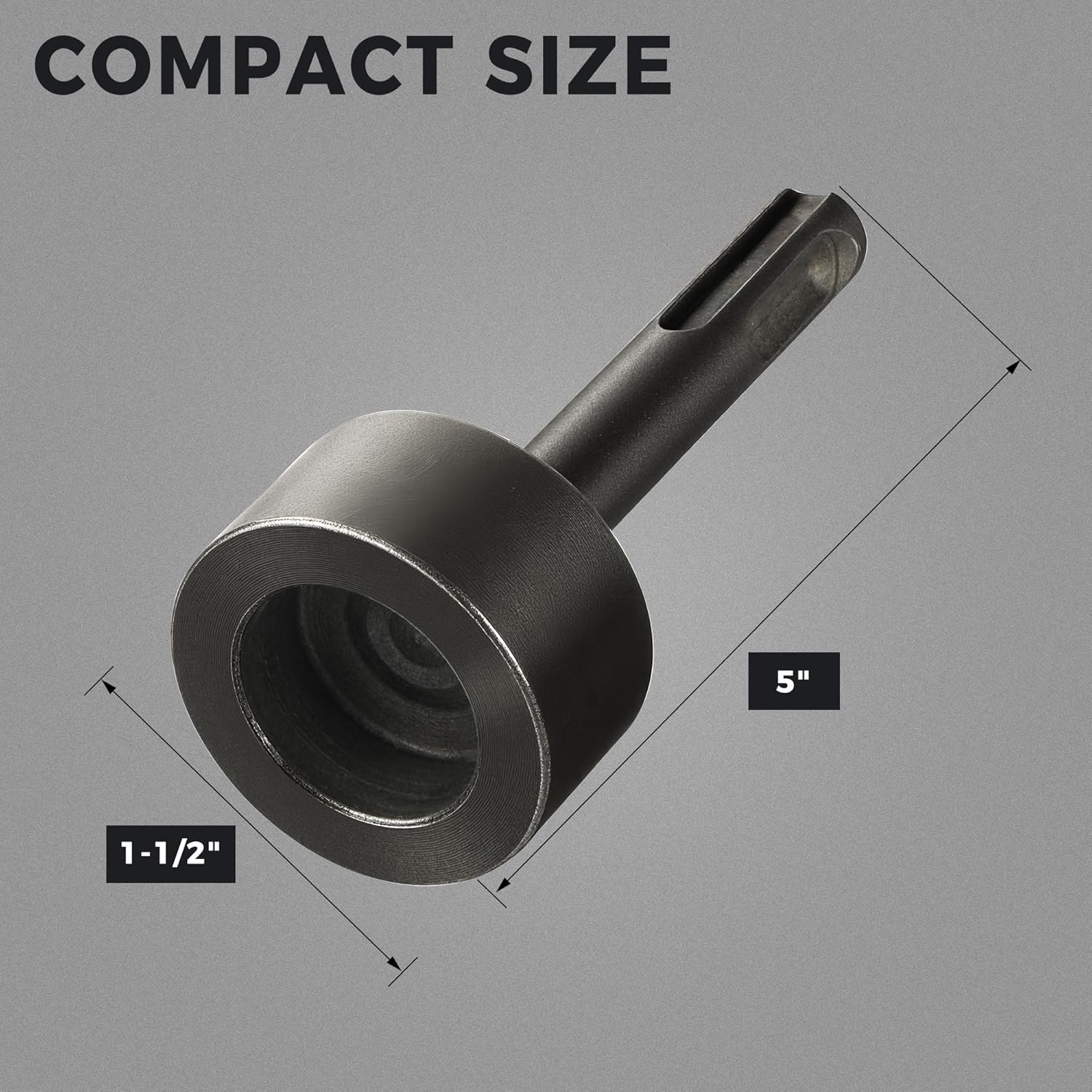 SDS Plus Ground Rod Driver – Hammer Drill Attachment for Driving Ground Rods and Stakes