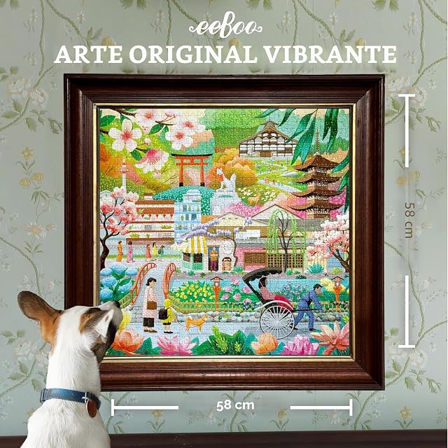 Foto 3 de 8 de Eeboo - Puzzle de 1000 Piezas en Kioto - Puzzle para Adultos 1000 Piezas de cartón - Tamaño: 58,5 cm x 58,5 cm
