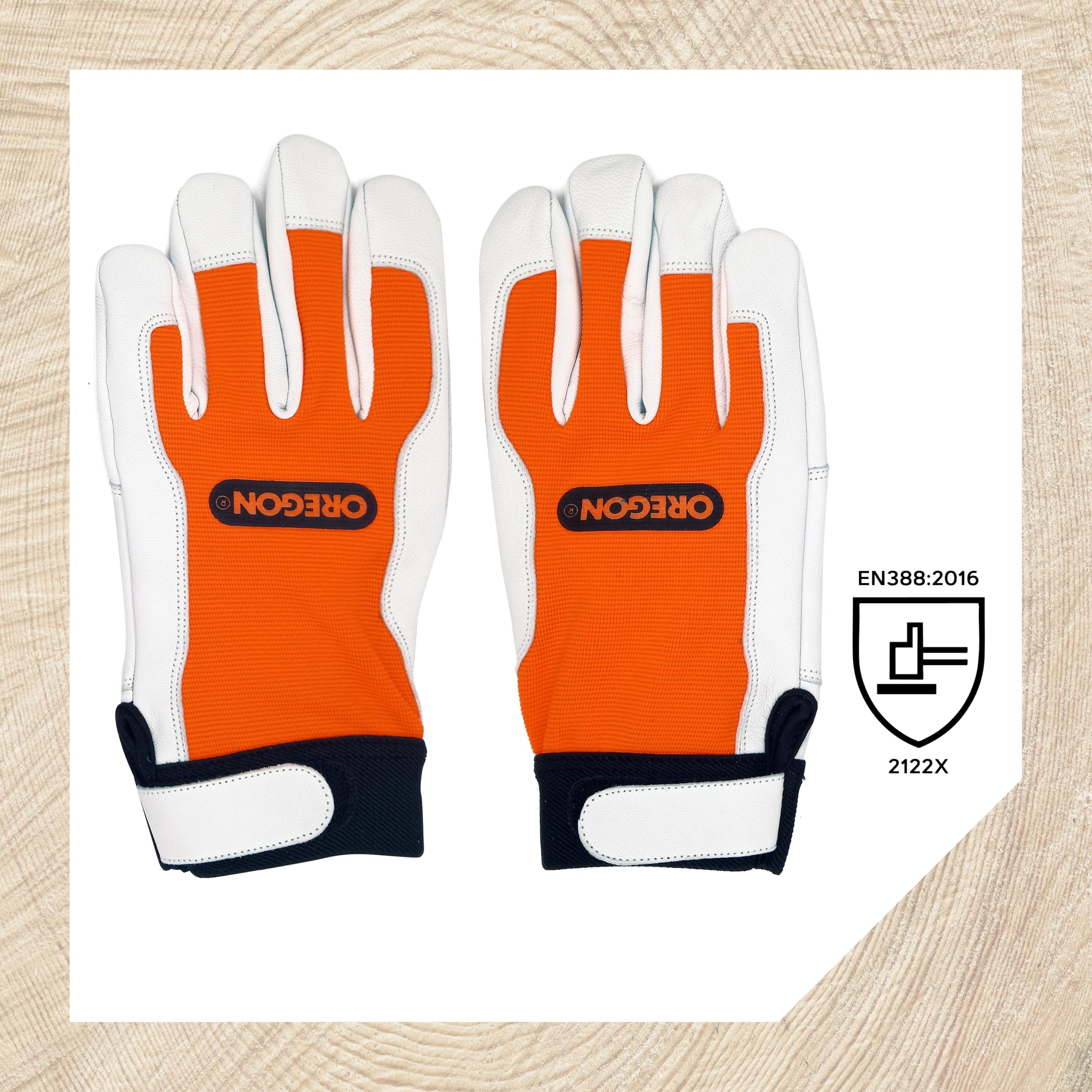 Oregon High-grip Working Gloves, Protective Work Gloves for Forestry Gardening & Outdoor Work, with Reinforced Leather Palm - Image 3