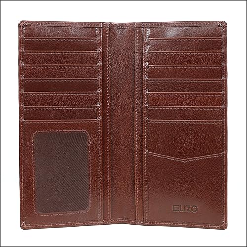 Miniatura 8 de ELIZO Carteras largas para hombre, Bourbon, Cartera larga