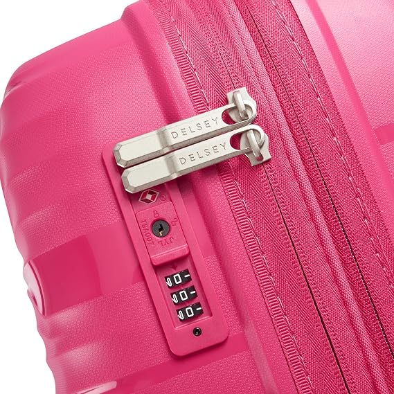 DELSEY Paris Dune Hardside Expandable Luggage with Spinner Wheels, Viva Magenta, Carry On 21 Inch