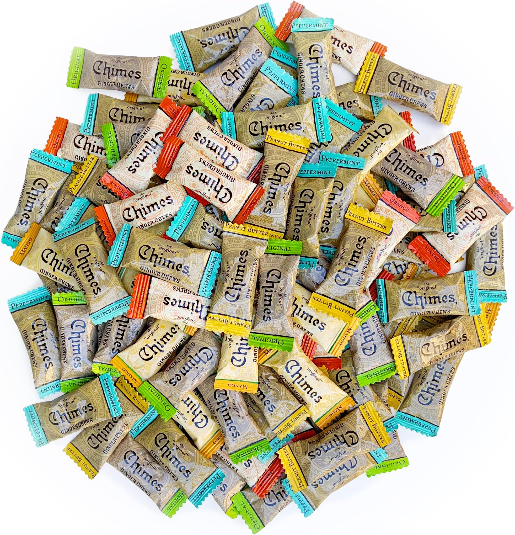 Chimes Ginger Chews 1lb Variety Bag Ginger Candy