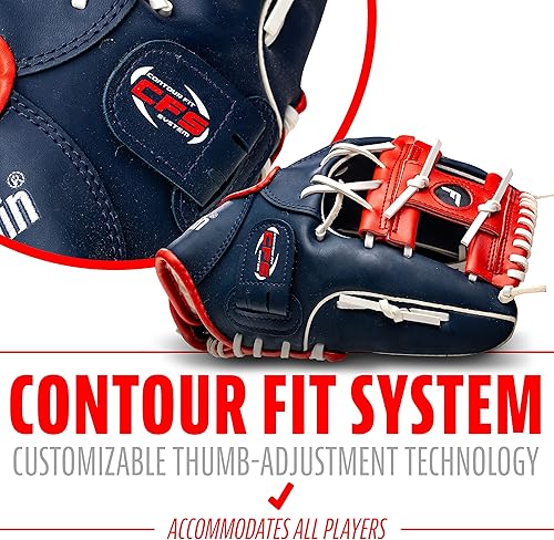 Vista 310 de Franklin Sports Field Master Baseball + Softball Glove - Field Master Adult + Youth Baseball + Softball Mitt - Men's + Women's Gloves - Right Hand