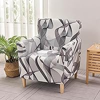 Vista 47 de LiveGo Funda elástica para sillón moderno de mediados de siglo, 1 pieza, fundas sólidas para silla de acento con brazos, fundas suaves para silla