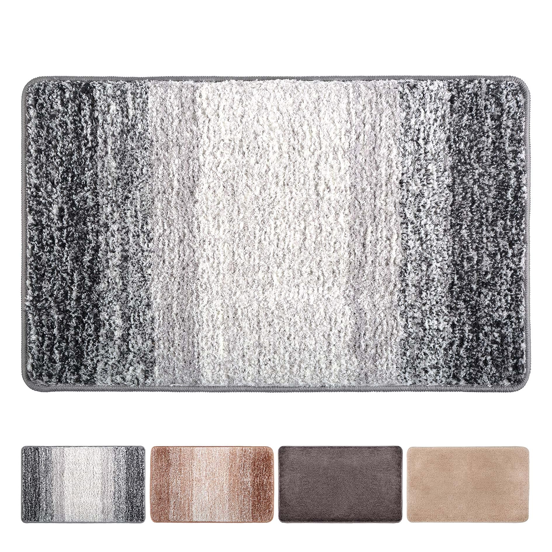 J JULONEIndoor Doormat Front Door Mat Non Slip Rubber Backing Absorbent Mud and Snow Magic Inside Dirts Trapper Mats Entrance Rug Machine Washable (20 inchx31.5 inch, Grey Snowflakes)