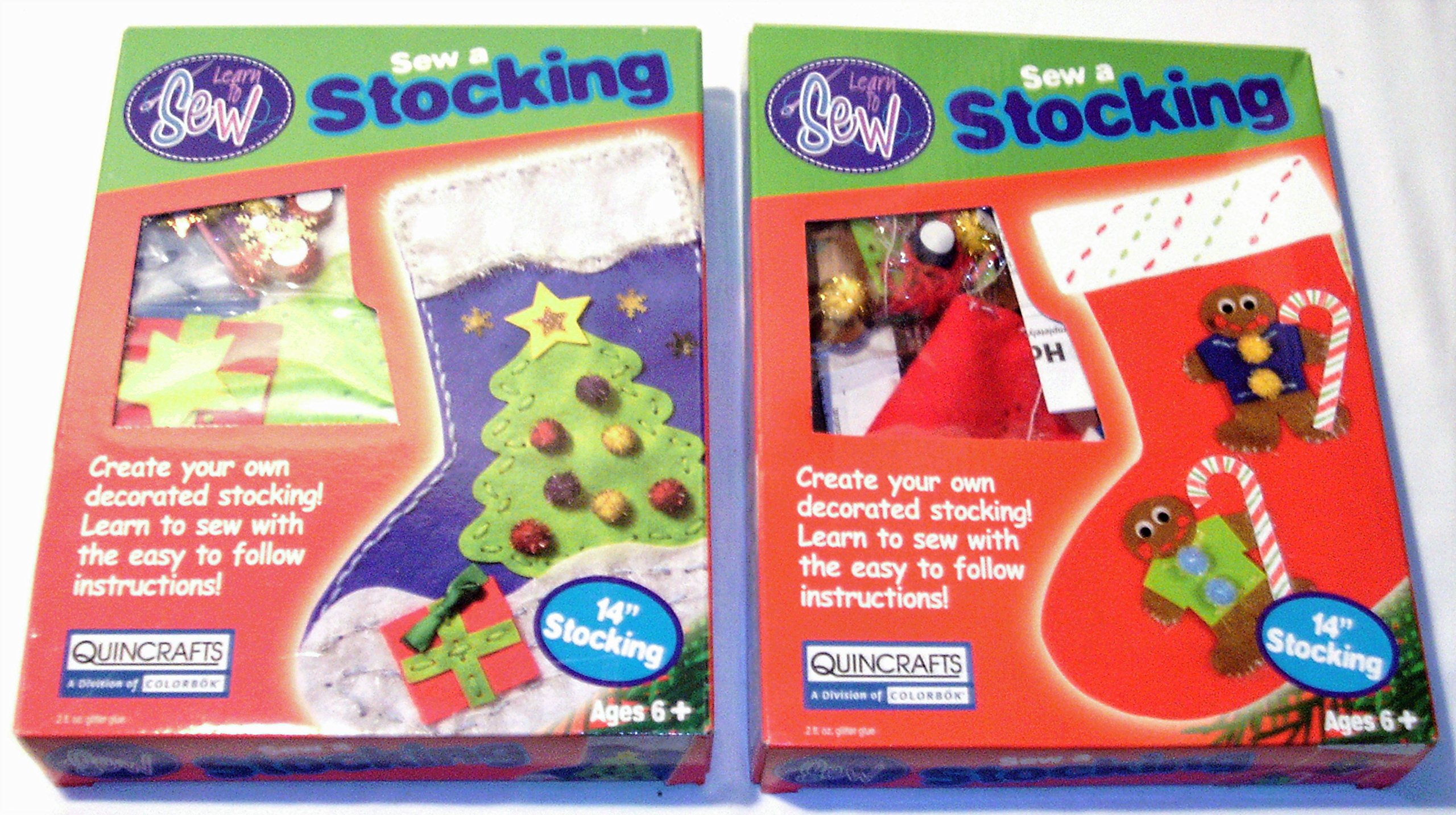 2 DIFFERENT SEW A STOCKING CRAFT KITS
