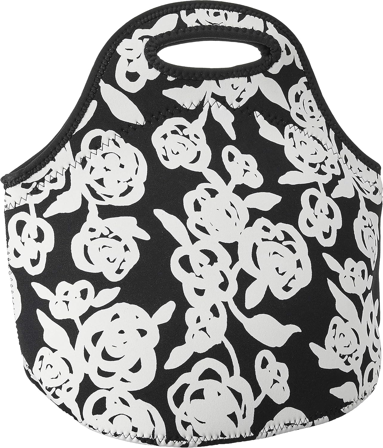 BUILT NY Gourmet To Go Neoprene Lunch Tote, Garden Rose Black & White