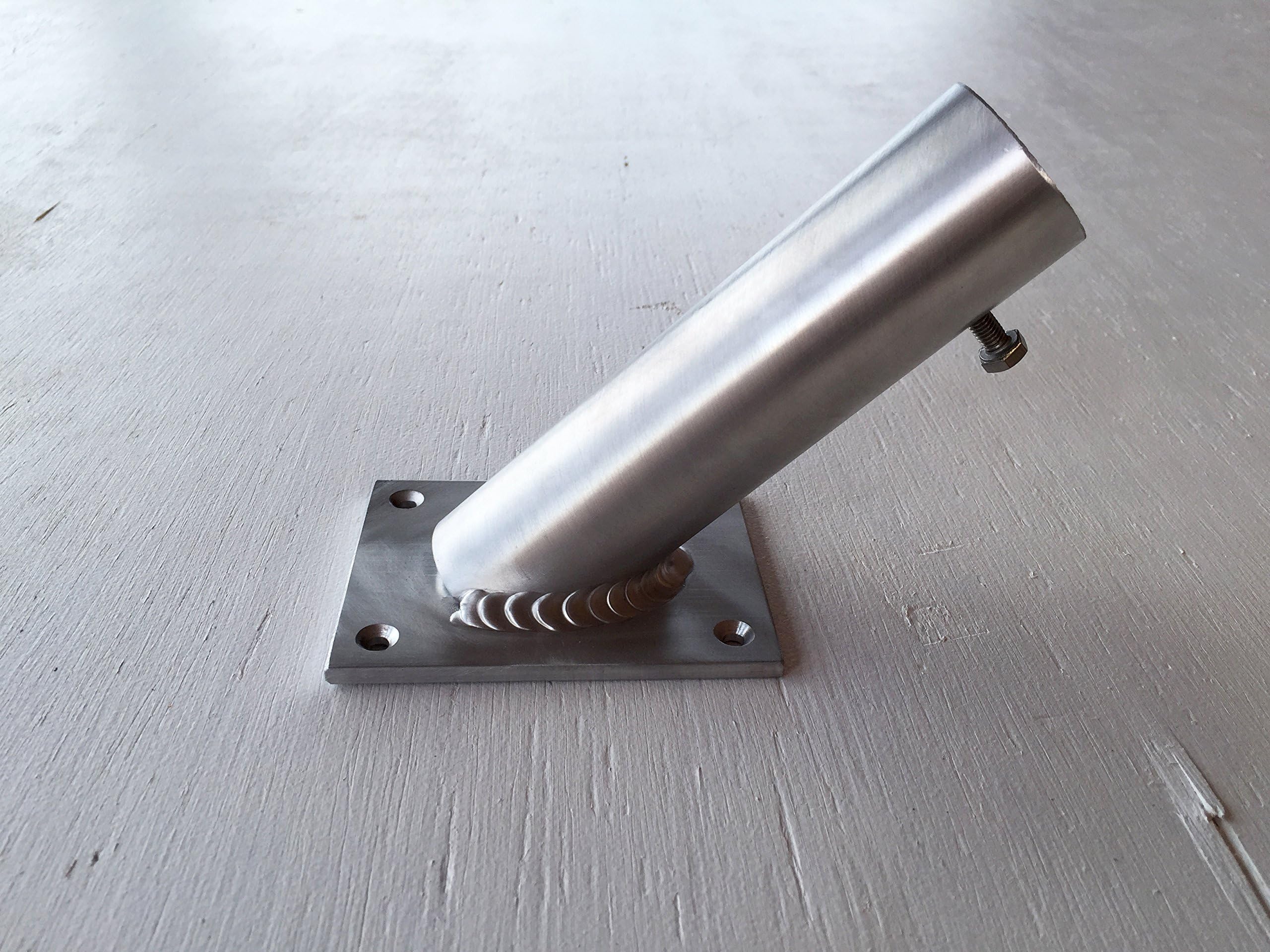 Nimonic Specialist Welders Flag Pole Holder & Fixings | 32mm | No Rust | Aluminium | Wall Mounted | Flag Pole Bracket | Handmade in UK