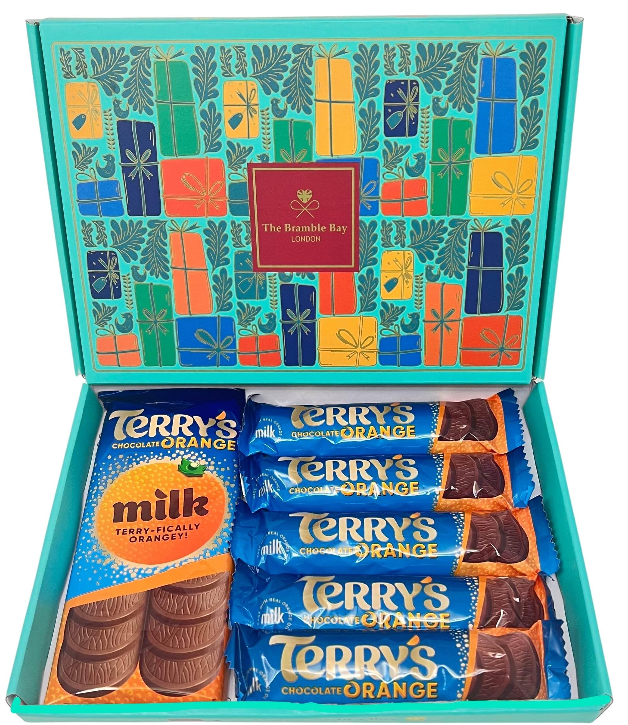 Chocolate Gift Hamper Box Set contains Terry Chocolate Orange