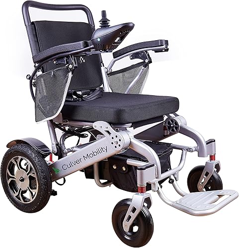 Culver Mobility Wolf - Silla de ruedas eléctrica para adultos, todo terreno, ligera, plegable, XL, silla de ruedas eléctrica motorizada eléctrica,
