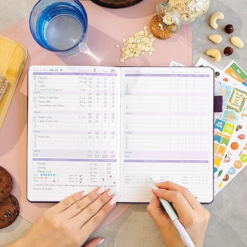 Miniatura 6 de GoGirl Diario de alimentos y planificador de bienestar, diario de dieta y fitness, diario de nutrición con seguimiento de comidas, ejercicio y
