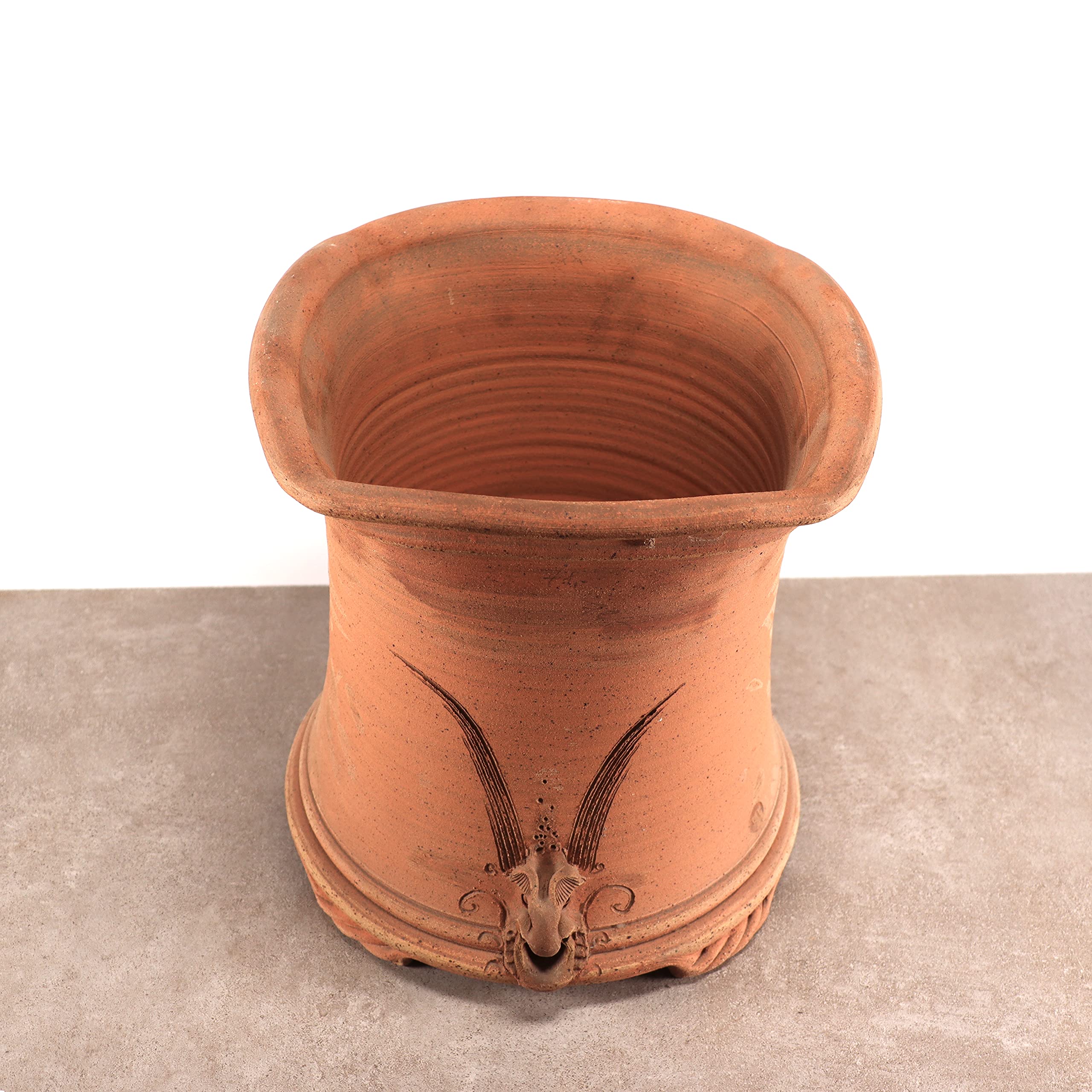 Palatina Werkstatt Vaso da fiori quadrato in terracotta, realizzato a mano, per balcone, giardino, terrazza (XL)
