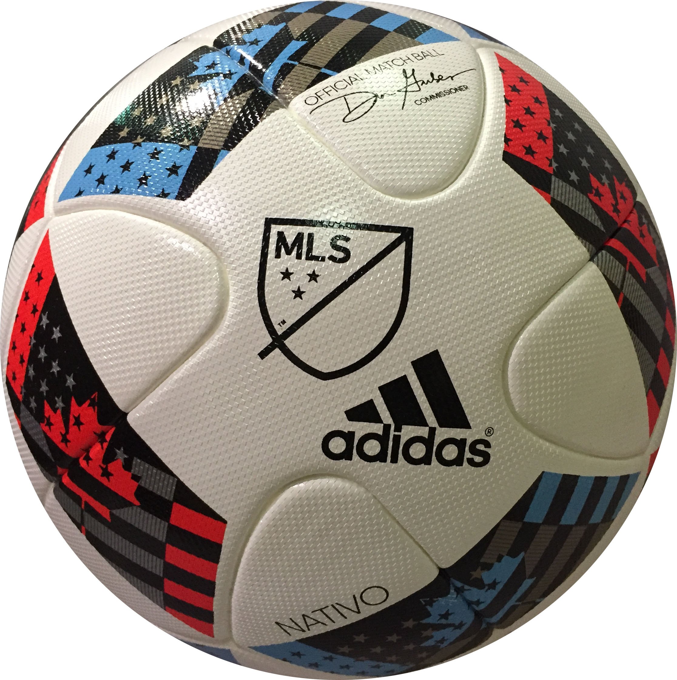 adidas Performance MLS Official Match Balón de fútbol, blanco/azul/negro