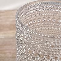 Vista 8 de Kate Aspen Juego de 6 vasos con cuentas, cristalería retro vintage de 10 onzas, vasos de jugo de agua para cóctel, anfitriona o regalo