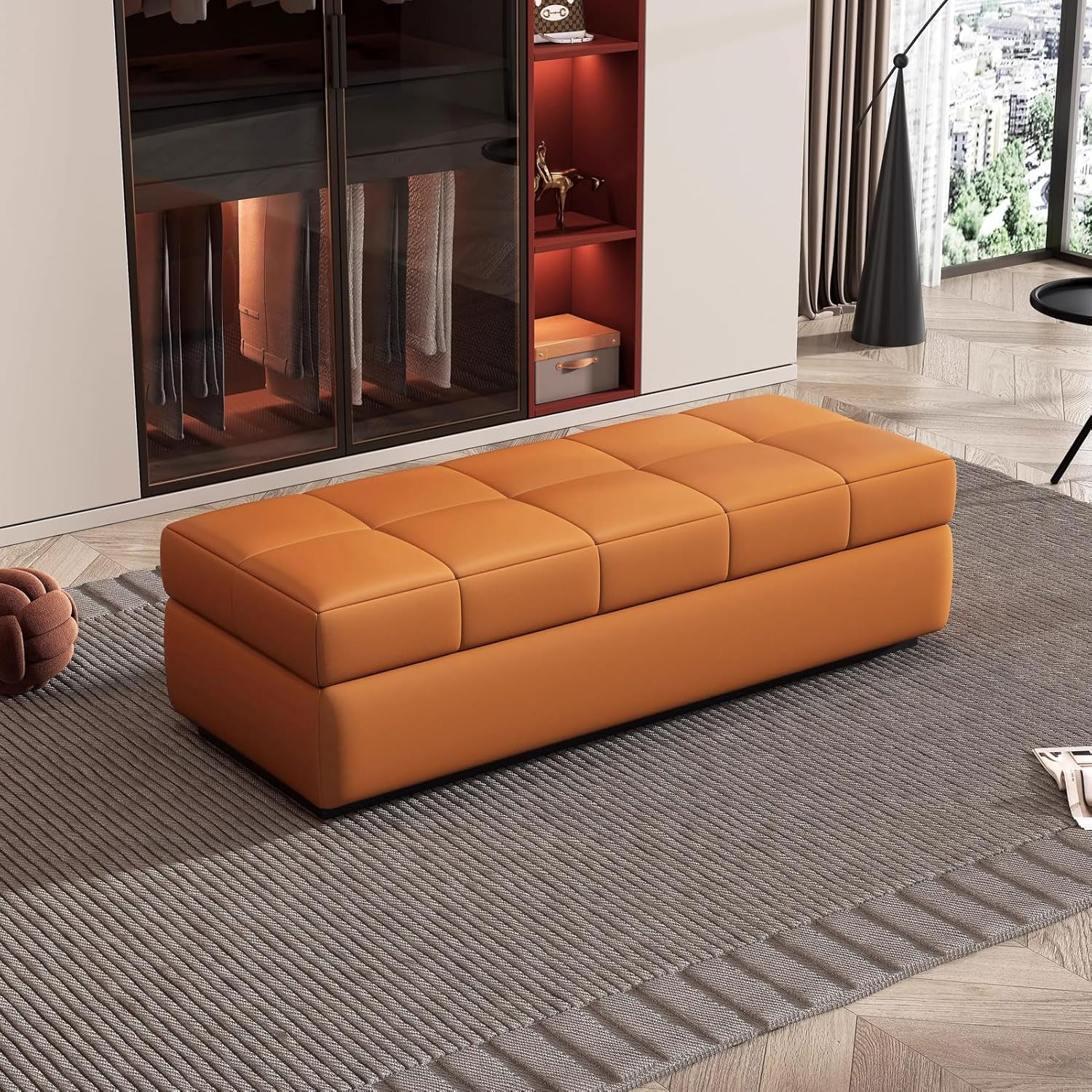 Benches Garden Bench Outdoor Patio Seating Backless Park Chair Lawn Path Slatted Seats,Button-Tufted Leather Ottoman Storage Bench - Stylish End of Bed Shoe Bench with Padded Seat for Entryw