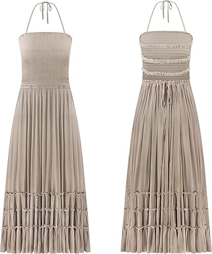 Miniatura 6 de R.Vivimos - Vestido largo y sensual para mujer, de verano, de algodón y con espalda descubierta