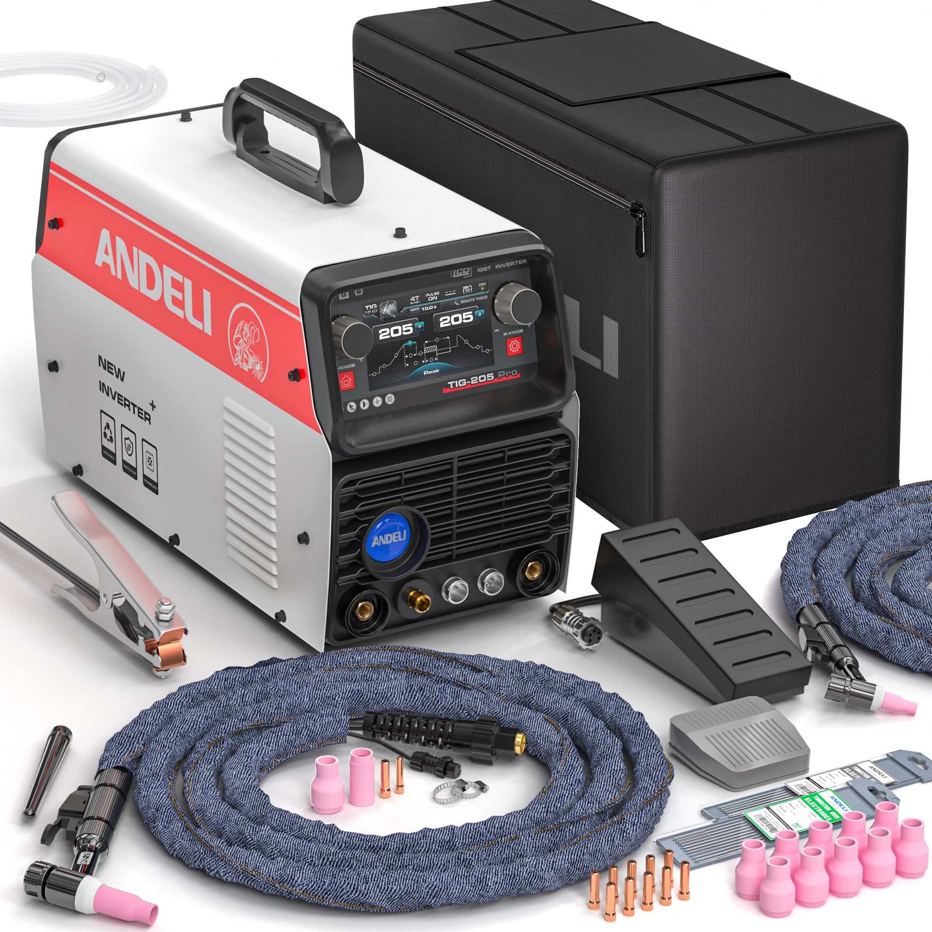 ANDELI 220V 200 AMP Aluminum TIG Welding Machine AC DC Pulse Cold Welding Machine TIG-250Pro ACDC
