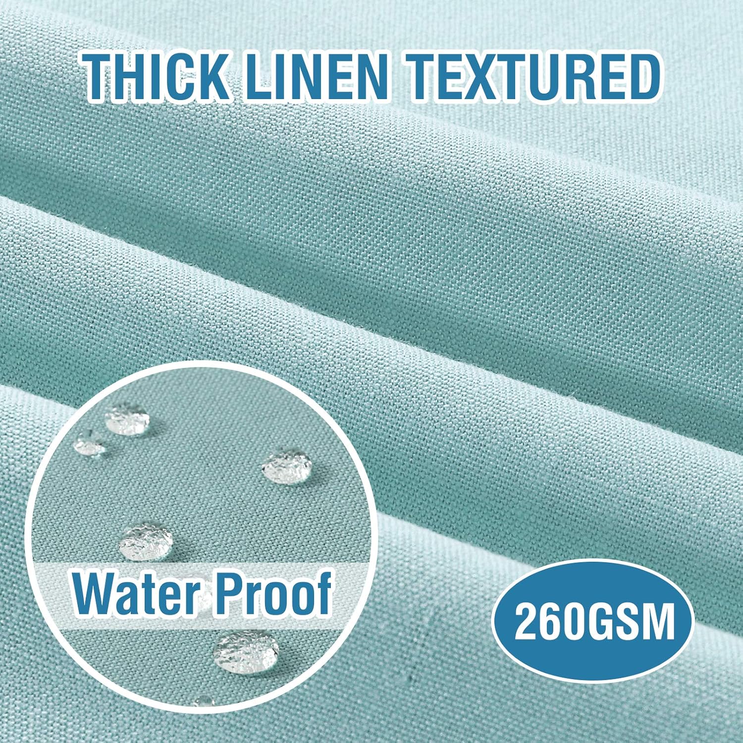 Cloth Napkins Set of 12 (18" X 18") Linen Textured Dinner Napkins Waterproof Extra Soft Thick Durable Reusable Napkins With Hemmed Edges for Family Dinners, Weddings and Everyday Use, Aqua : Home & Kitchen