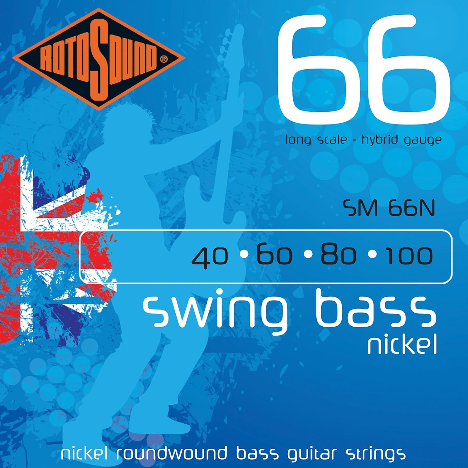 Rotosound SM66N Nickel Bass Guitar Strings (40 60 80 100)