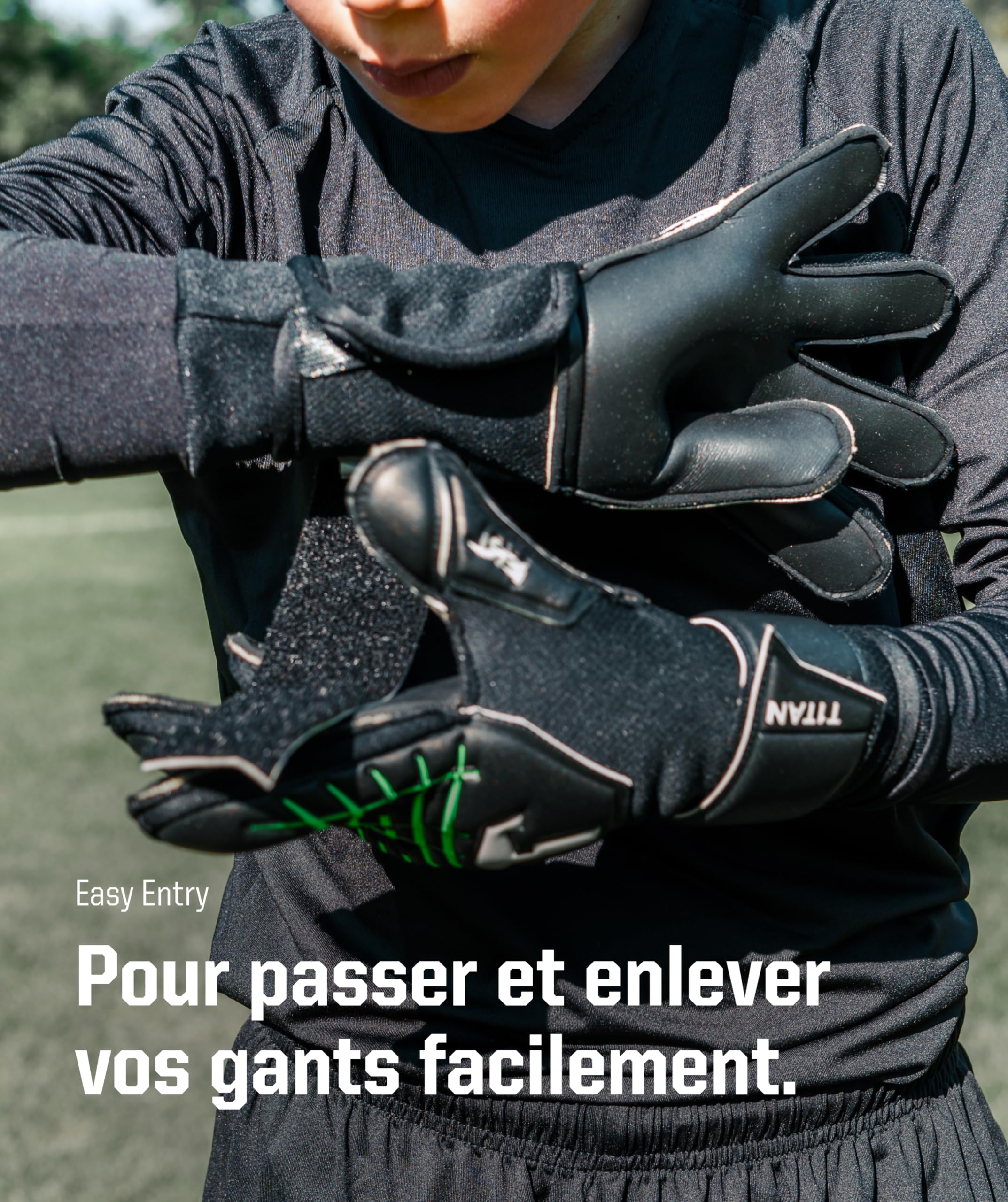 T1TAN Gants de Gardien Enfants - Gants de Gardien de But avec protège-Doigts - pour Le Professionnel de l’Avenir - Taille 4-6
