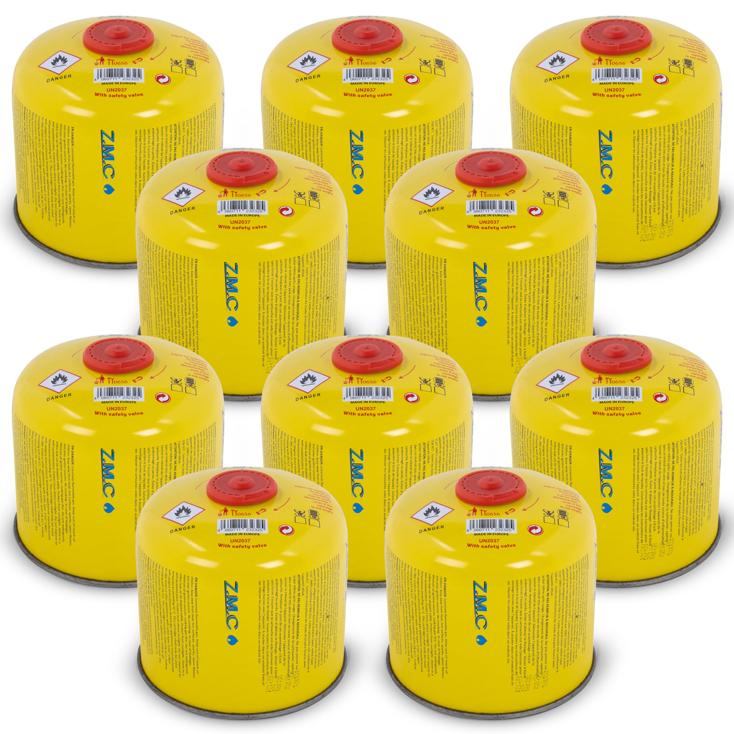Z.M.C 5 x gaspatronen 300 g, propaan/butaangas 600 ml, gaspatroon EN417