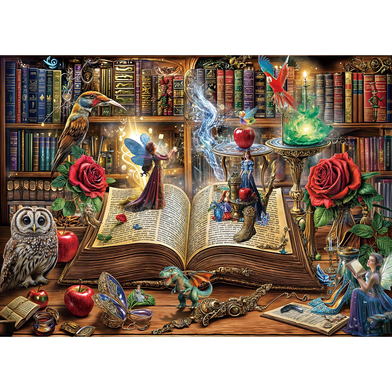 Puzzle 1000 Teile,Puzzle Erwachsene, EIN Herausforderndes R채tsel,Puzzlespiele f체r Die Ganze Familie,Geschenke f체r Frauen,Geschenke f체r M채nner,Thema:Zauberbuch