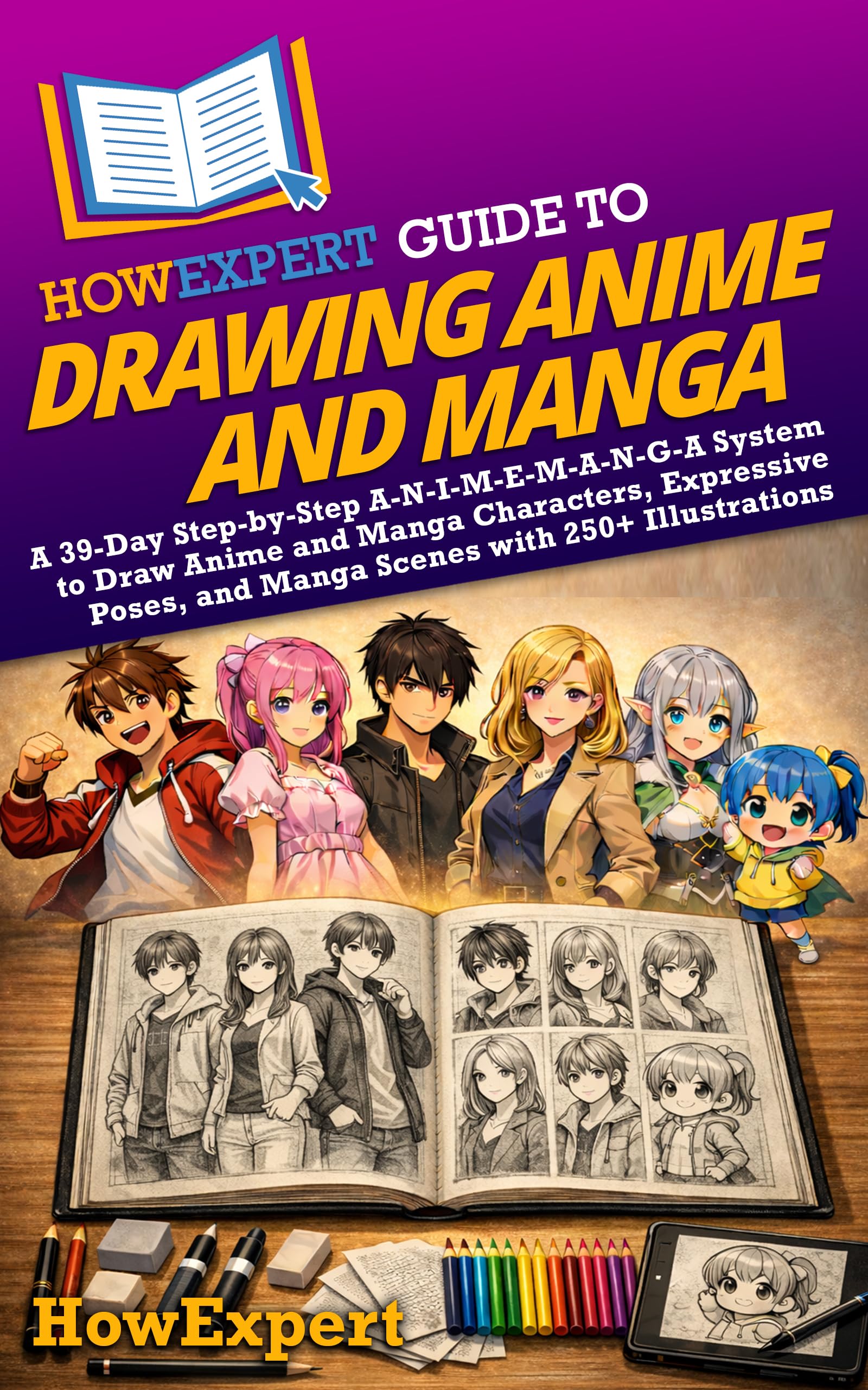Dessiner manga sans fautes de proportions grâce au système pas à pas en illustrations