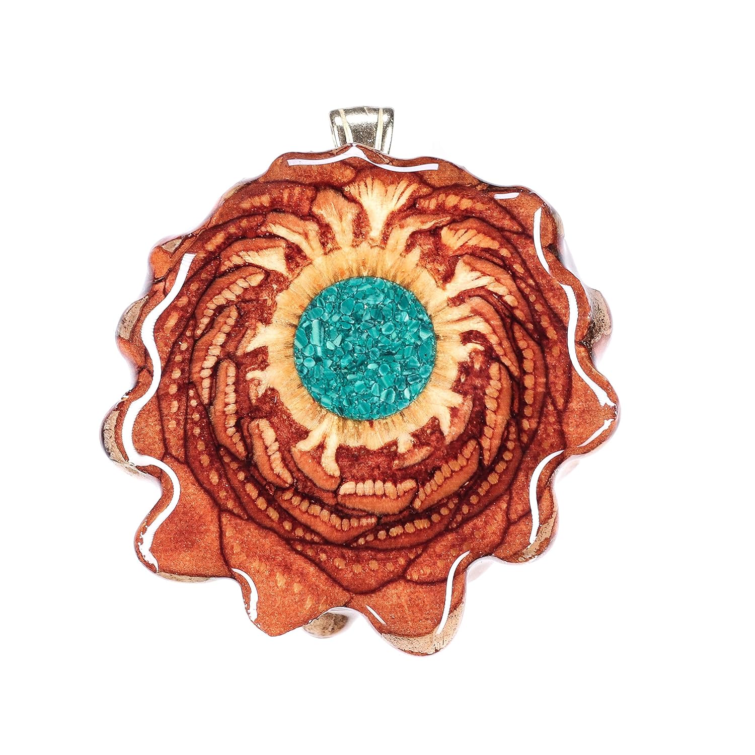 Glowing Crushed Malachite Third Eye Pinecones Pendant Festival Jewelry For Women For Men Boho Fashion Gypse Gear 100% Natural Sacred Geometry Pinecone with Green Gemstone Necklace