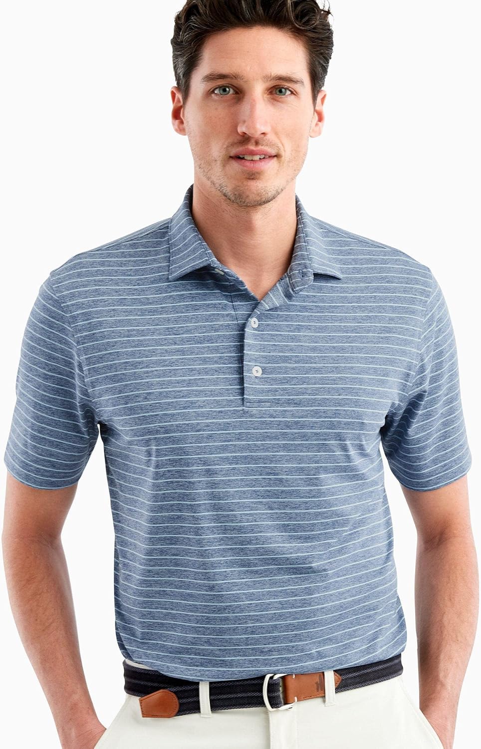 johnnie-O Newton Striped Polo Lake/M - Image 7