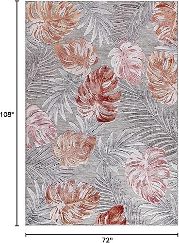 Miniatura 479 de CAMILSON Indoor Outdoor Rug 5x7 Bohemian Medallion Floral Area Rugs for Indoor and Outdoor Patios Easy-Cleaning Non-Shedding Living Room Garden and