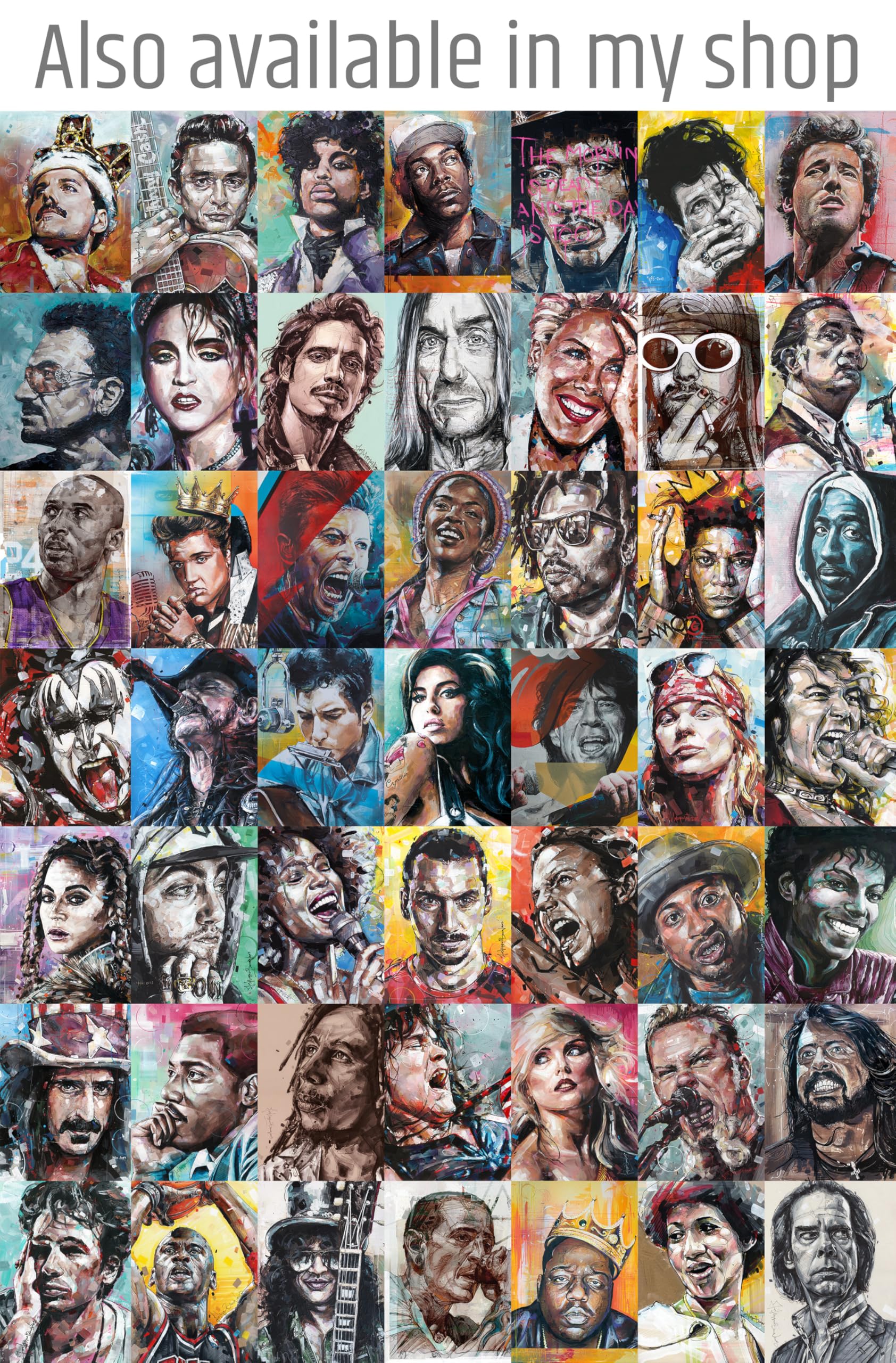 Hip Hop - Poster Rap 01 29,7 x 42 cm (A3) - incorniciato e firmato