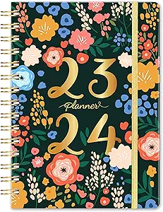 Planner 2023-2024 - Jul.2023 - Jun.2024, 2023-2024 Planner, Academic Planner 2023-2024, 2023-2024 Planner Weekly &amp; Monthly with Tabs, 6.4" x 8.5", Hardcover with Back Pocket + Thick Paper + Twin-Wire Binding, Daily Organizer - Dark Green
